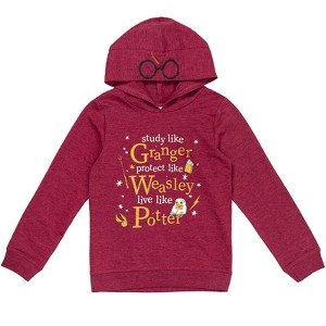 Harry Potter Hogwarts Hedwig Owl Slytherin Hufflepuff Ravenclaw Girls French Terry Pullover Hoodie Toddler to Big Kid - 1 of 4