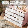 Coucheta 55" 8-Drawer Fluted Dresser - Modern Wood Chest with Metal Handles, Dual-Purpose TV Stand & Organizer for Living Room, in Multiple Finishes - 4 of 4