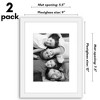 Americanflat 2 Pack of Picture Frames with Mat - Plexiglass Cover - 2 of 4