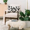 Natalie Baca Painterly Flower Ikat Lumbar Throw Pillow Black - Deny Designs: Vintage Style, Indoor Use, Rectangle Shape - 2 of 2