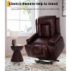Oversized Power Lift Recliner Chair, Home Theater Seating with Lumbar Support, Faux PU Leather Recliner Sofa - 3 of 4
