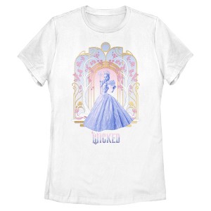 Womens Wicked: For Good Glinda Flowers and Trees T Shirt - 1 of 4