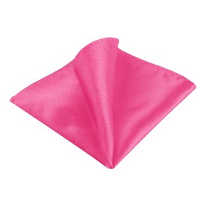 INSPIRE CHIC Men's Wedding Party Solid Color Self-Folded Pocket Squares - 1 of 4