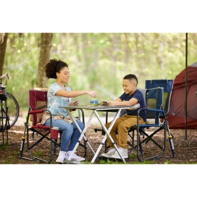 Compact Black Aluminum Folding Camp Table 20"