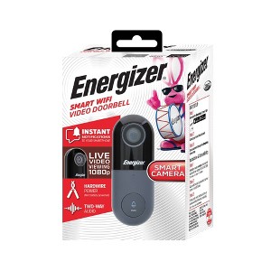 Energizer Smart Video Doorbell without Chime: Wireless Bluetooth & Wi-Fi, 2408x1080 Resolution, Night Vision, iOS & Android Compatible - 1 of 4