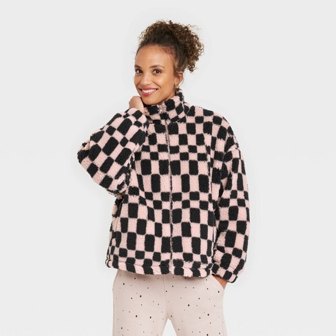 checkered fleece jacket target