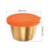 Unique Bargains Silicone Stainless Steel Leak-proof Orange Lids Food Containers - 2 of 4