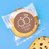 Big Dot of Happiness Mocha Brown Wedding Thank You Stickers and Clear Cookie Bags, Cellophane Treat Bags 4.25x7 IN for Candy or Baked Goods - 25 Count - 2 of 4