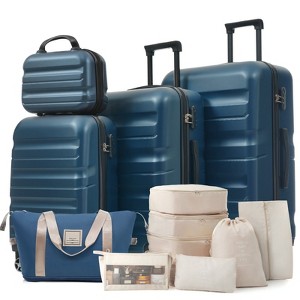 Sapphtopaz 20"24"28" Hardshell ABS Luggage Set, Lightweight ABS Dual Spinner Suitcase with TSA Lock,Airline-Approved Checked Travel Suitcases - 1 of 4