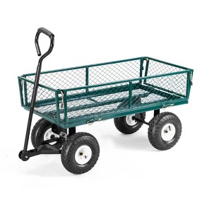 NAYSAYE Multi Purpose Hand Truck Dolly Heavy Duty Steel Mesh Cart with Cushioned Handle for Indoor and Outdoor Use, Green, 47.2"*17"*21" - 1 of 4