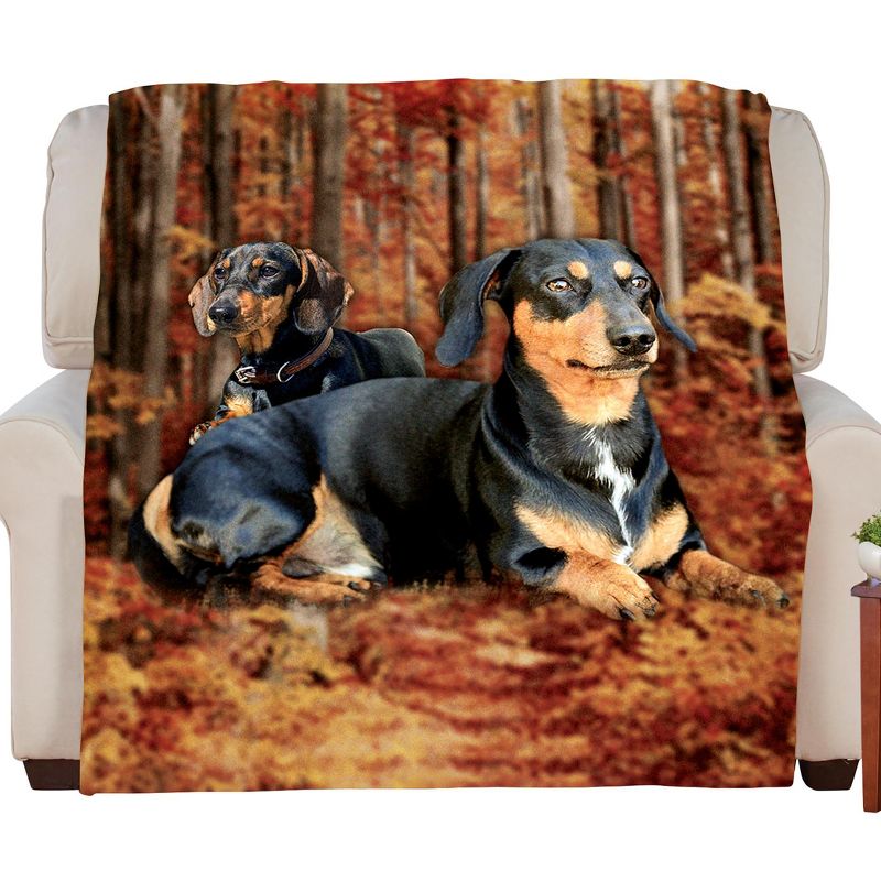 Collections Etc Dog Breed Fleece Throw, 1 of 4
