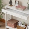 ORRD Farmhouse Console Table with Drawer & Storage Shelves, Entryway Sofa Table for Living Room, Hallway Organizer，Black - 4 of 4