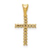 Black Bow Jewelry 14k Yellow Gold & Rhodium 1/6 or 1/4 Ctw Diamond Latin Cross Pendant - 3 of 4