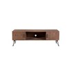 60" Vintage Wood TV Stand with 2 Storage Cabinets, Media Console Buffet Table for Living Room or Entryway - 2 of 4