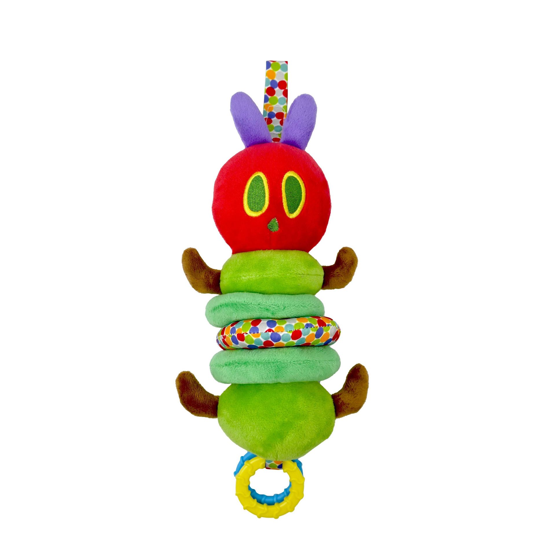 Eric Carle The Very Hungry Caterpillar Pull Down Jiggler Activity Toy: BPA-Free, Multiple Activities, Teether, Hanging Loop