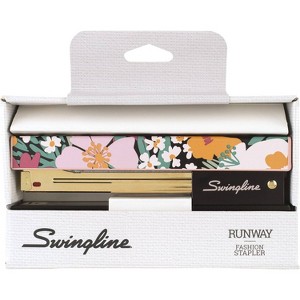 Swingline Runway Stapler Floral Blush: Cute Pink Desk Organizer, Non-Powered Office Stapler, 1 Year Warranty - 1 of 4