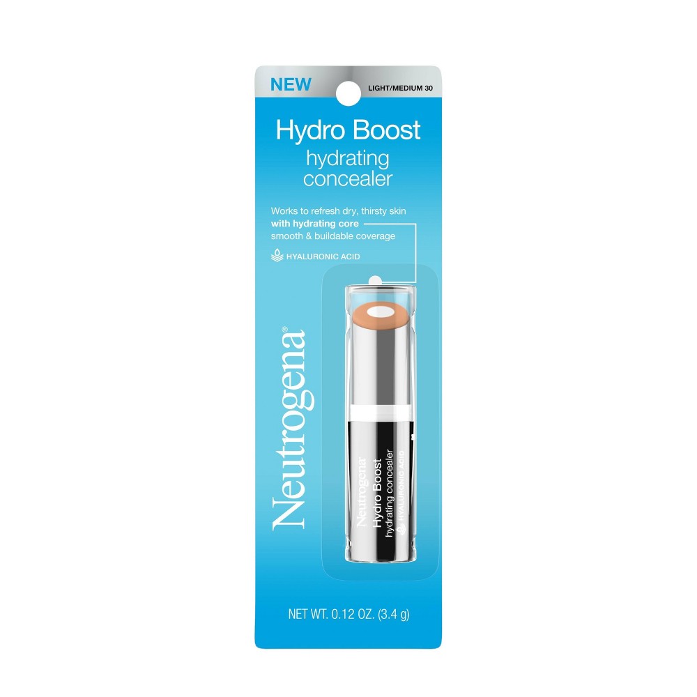 Photos - Foundation & Concealer Neutrogena Hydro Boost Hydrating Concealer Stick with Hyaluronic Acid for Dry Skin - 30 Light/Medium - 0.12oz 