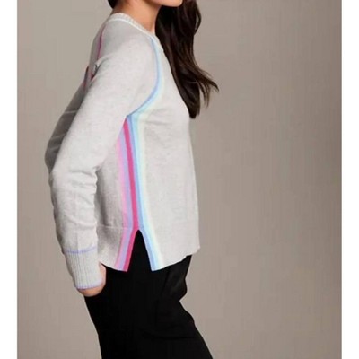 Women's Cotton Cashmere Rainbow Placket Saddle Raglan - Alashan Cashmere
