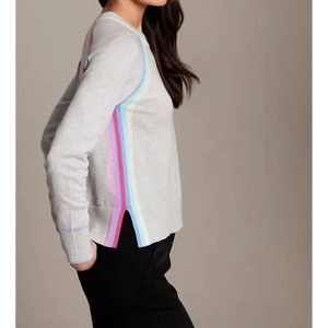 Women's Cotton Cashmere Rainbow Placket Saddle Raglan - Alashan Cashmere - 1 of 1