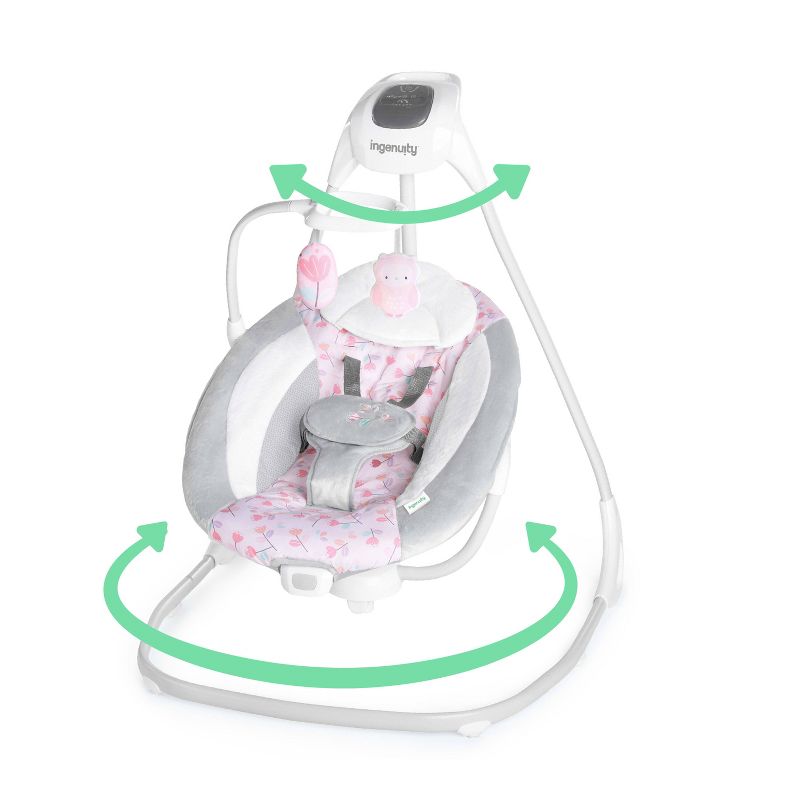 Ingenuity SimpleComfort Multi-Direction Compact Baby Swing with Vibrations, 4 of 32