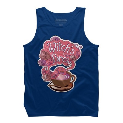 Men's Design By Humans Witch's Brew Cup of Coffee Pretty Halloween Concoction Shirt By TronicTees Tank Top