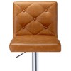VECELO Set of 2/4 PU Leather Adjustable Bar Stools, Swivel Counter Chairs with Back - 4 of 4