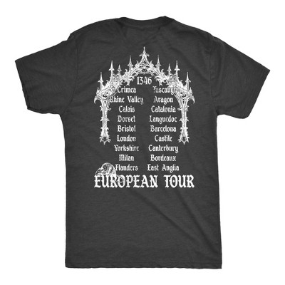 Мужские футболки Crazy Dog T-Shirts, Inc. Mens Funny T Shirts Black Death European Tour 1346 Sarcastic Graphic Novelty Tee For Men - Crazy Dog Men's T Shirt For Music Lovers Black L — фото 3