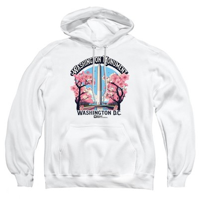 Men's The Washington National Monument Cherry Blossoms Pull-Over Hoodie