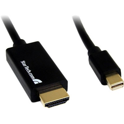 StarTech.com 6 ft Mini DisplayPort to HDMI Cable - M/M - HDMI Male Digital Audio/Video - DisplayPort Male Digital Audio/Video - 6ft - Black