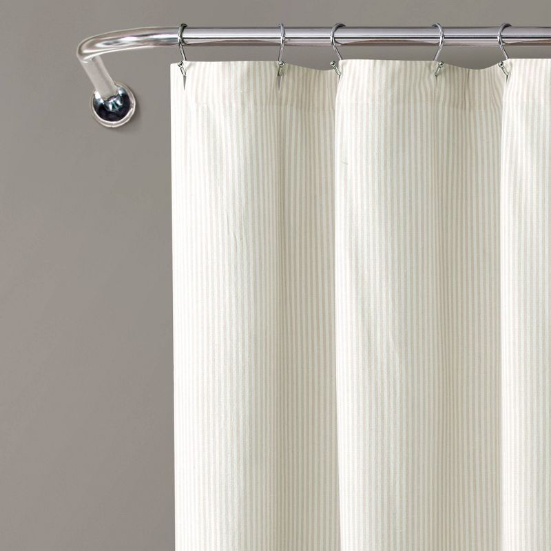 Vintage Stripe Yarn Dyed Cotton Shower Curtain Denim - Lush Décor, 4 of 9