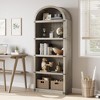 Bookcase 5 Shelf Arched Bookshelf 71.65in Tall Bookcase Farmhouse Display Storage Rack Wooden Bookshelves for Home Office, Living Room - 3 of 4