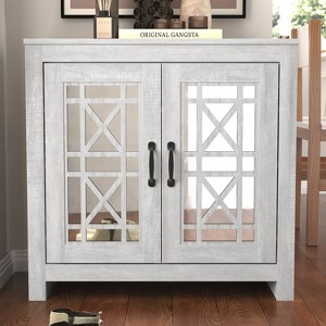 30.2 in. H x 30.9 in. W Wood Shoe Cabinet - 1 of 4