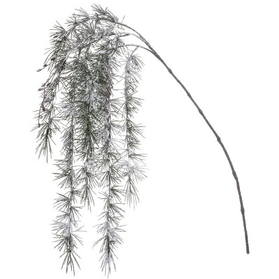 Sullivans Artificial Weeping Pine and Snow Spray 22.5"H White