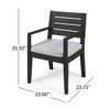 Syemin Patio Modern Accent Chairs, Outdoor Conversation Chairs, with Leisure Used, for Backyard, Garden, Gray, 23"*23.75"*35.5" - 2 of 4