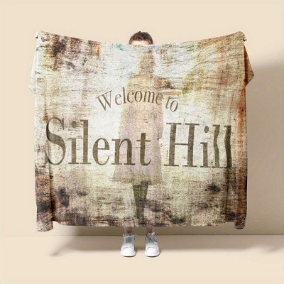 Welcome To The Horror World Pattern Flannel Office Chair Lounge Blanket, Christmas Gift.