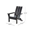 GDFStudio Gurekam Outdoor Acacia Wood Folding High Back Adirondack Chair (Set of 2) - 3 of 4