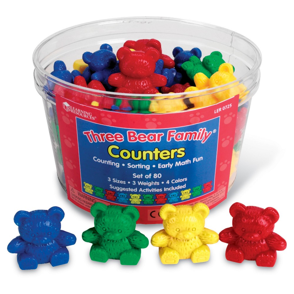 UPC 765023003772 product image for Learning Resources Three Bear Family Counters, Set of 80 | upcitemdb.com