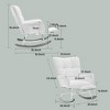 CAVINAS Modern Nursery Rocking Chair Accent Armchair with Adjustable Footrest,Luxury Teddy Glider Chair for Nursery,Bedroom&Living Room - 4 of 4
