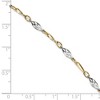 Black Bow Jewelry 14k Two Tone Gold 3mm Polished Twisted Link Anklet, 9-10 Inch - 3 of 4
