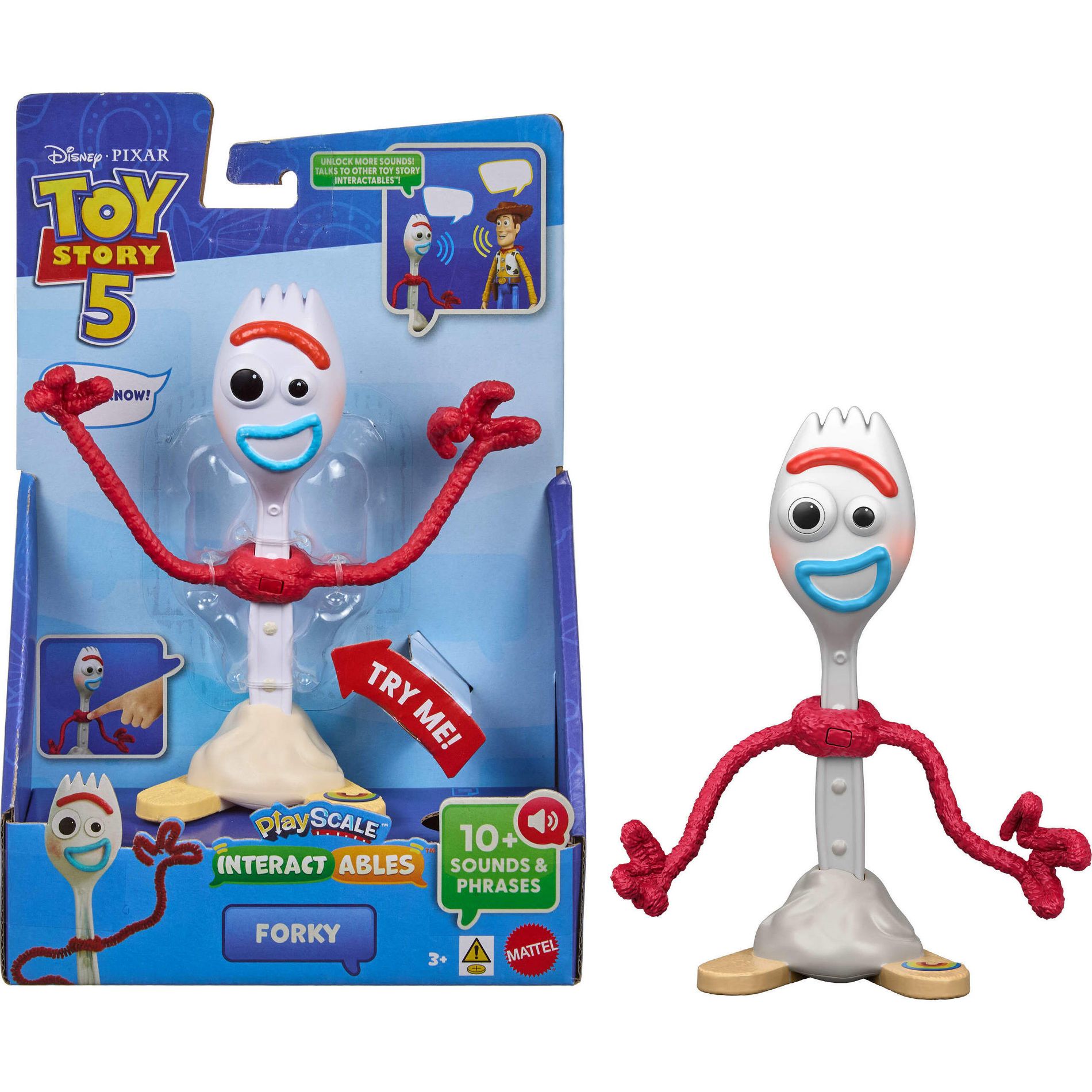 Disney and Pixar Toy Story 5 Interactables Forky 7" Figure Movie Phrases & Cross Talk