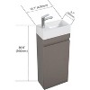 "16" Freestanding Bathroom Vanity with Sink, Modern One-Piece Design, Minimalist Storage Cabinet, Space Saving Solution for Bathrooms - 3 of 4