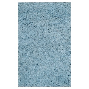 Light Blue Solid Tufted Accent Rug - (3