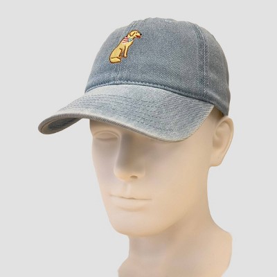 Mighty Fine Dog Graphic Denim Baseball Hat - Blue