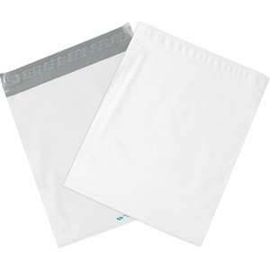Box Partners Expansion Poly Mailers 13" x 16" x 4" White 100/Case EPM13164 - 1 of 4