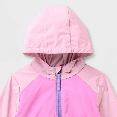 Cat & Jack Toddler Girls' Colorblock Windbreaker - Cat & Jack™ Pink/Purple 4T — фото 4