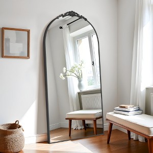 Wooakway Modern Arched Metal Full Length Mirror Bathroom Mirror Decorative Wall Mirror Floor Mirror for Bedroom Living Room - 1 of 4