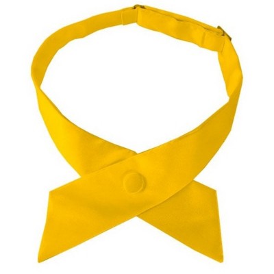 Women's Solid Color 1.75" W x Up to 19" L Crossover Tie Uniform Adjustable Neck tie