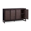 Teamson Home Hatteras Sideboard Cabinet with 4 Rattan Inlay Doors and Adjustable Shelf - 2 of 4