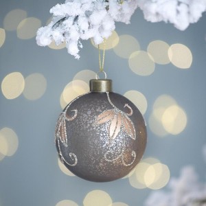 NAYSAYE Party Decoration and Accessories Glass Christmas Ball Ornaments Set of 12 for Christmas Tree Decors, Silver, 3"*3"*0.07" - 1 of 4