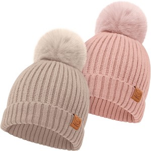 KeaBabies 2pk Baby Hats, Baby Beanies, Newborn Hats for Baby Girls, Boys, Baby Winter Hat, 0-36 Months Infant Hat - 1 of 4